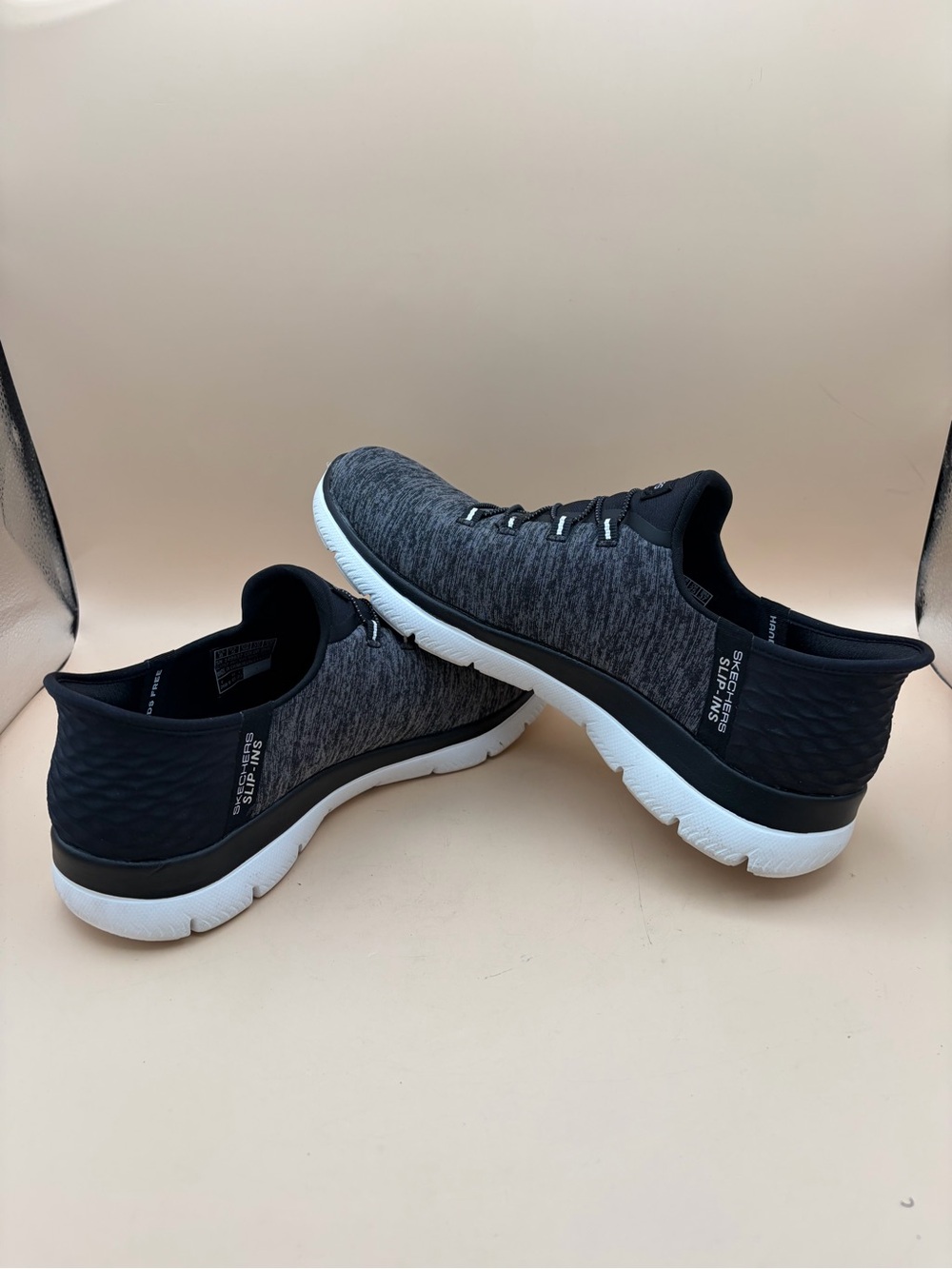 Skechers Athletic Women’s Size 8 Slip-On Sneakers - Charcoal & White - Picture 4 of 8